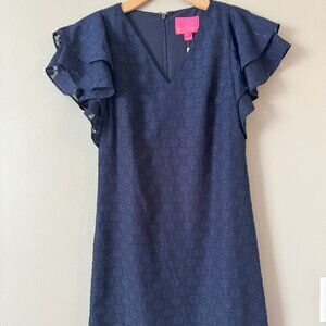 Lilly Pulitzer Ruffle Sleeve A-Line Dress - Touch of Sparkle Throughout